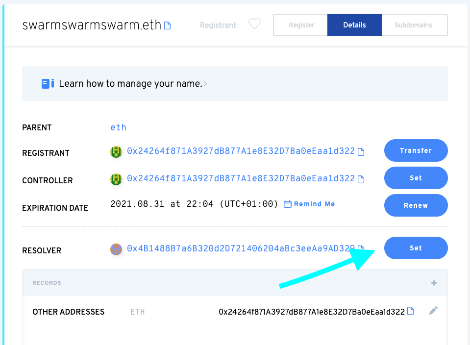 Press set resolver. alt text