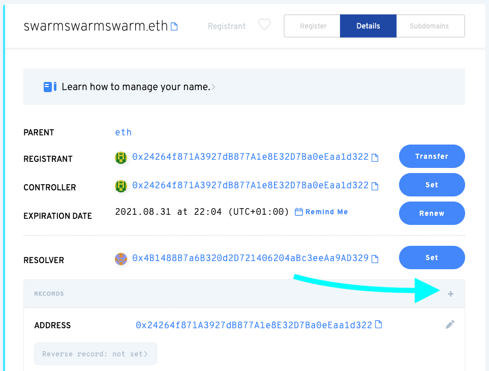 Press add a record. alt text